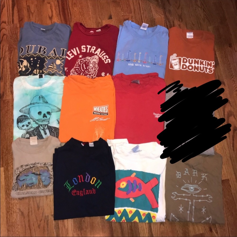 Bundle 11 Vintage Graphic Short Sleeve Tee Shirts